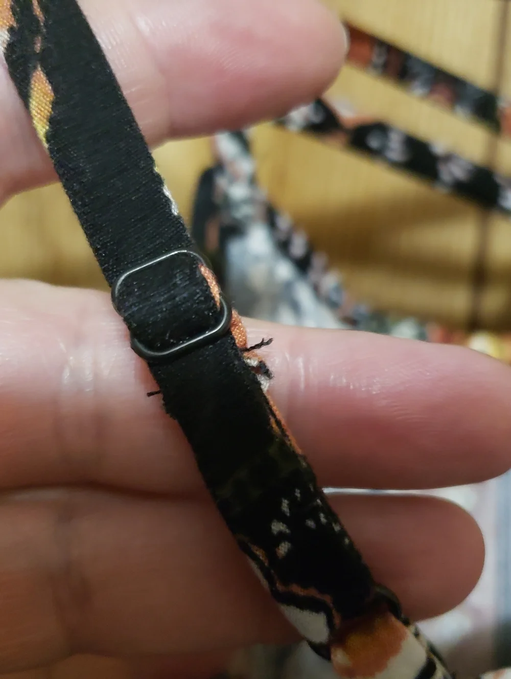 Floral Colorblock print mini spaghetti strap dress Sm Derek Heart Strappy Neck - Picture 5 of 7